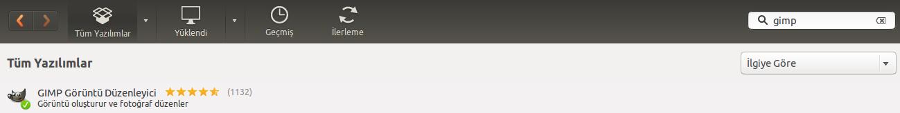 ubuntu yazılım merkezi gimp