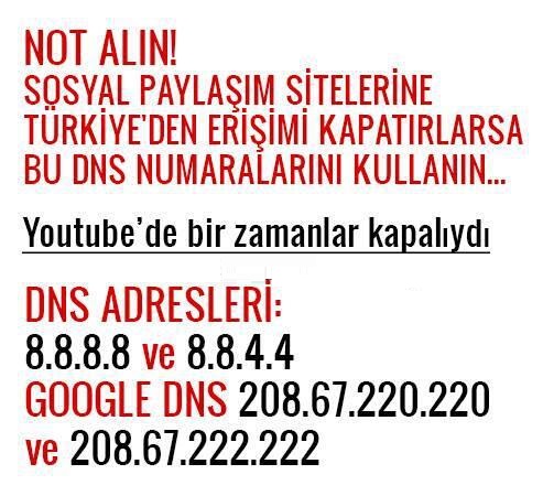 dns adresleri