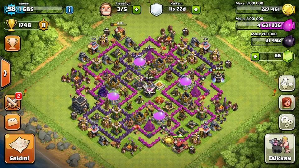 clash of clans köy düzeni