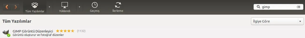 ubuntu yazılım merkezi gimp